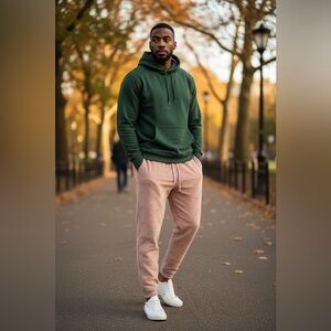 NWT Full Send Men’s Pale Pink French Terry Logo Embossed Jogger Pants - Size M